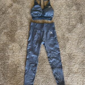 Blue Gymshark Seamless Set